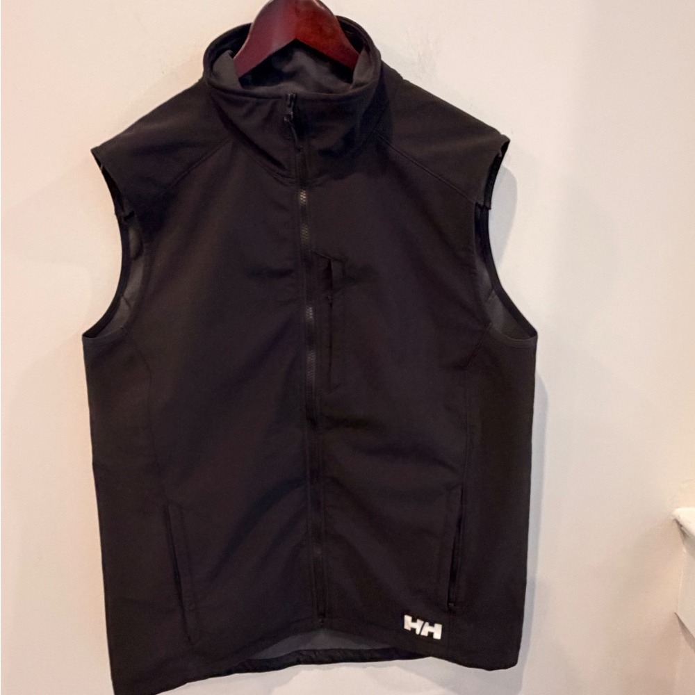 Helly Hansen Mens Black Softshell Fleece Lined Vest MUFG Logo 62916 L